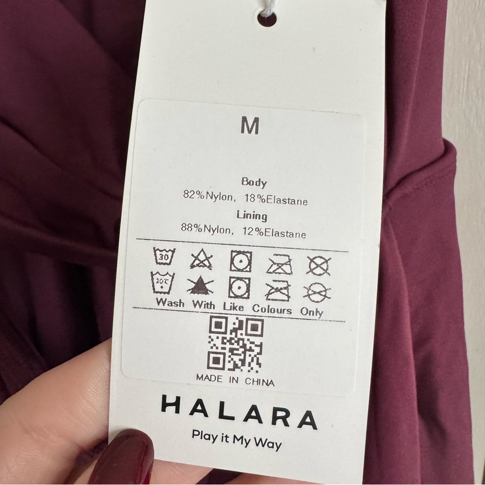 HALARA Burgundy Cut Out Pocket Midi Dress - Picture 5 of 6